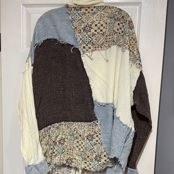 Oli & Hali Patchwork Button-Up Shirt XL - Picture 8 of 8